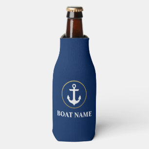 Rafraichisseur De Bouteilles Nom du bateau nautique Ancre Blue Gold