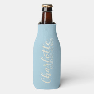 Rafraichisseur De Bouteilles Nom personnalisé de la servante d'honneur Bleu c