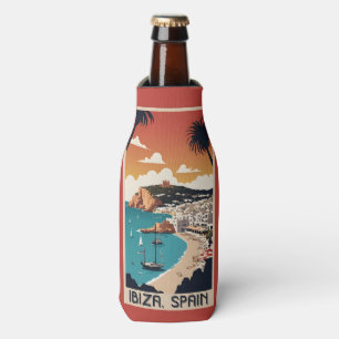 Rafraichisseur De Bouteilles Nom personnalisé Ibiza, Espagne Poster de voyage