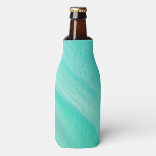 Rafraichisseur De Bouteilles Océan brillant fluide marbré ondulé (Bottle Devant)
