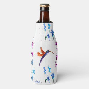 Rafraichisseur De Bouteilles Oiseau Floral Art Fleurs de colibri Personnalisées