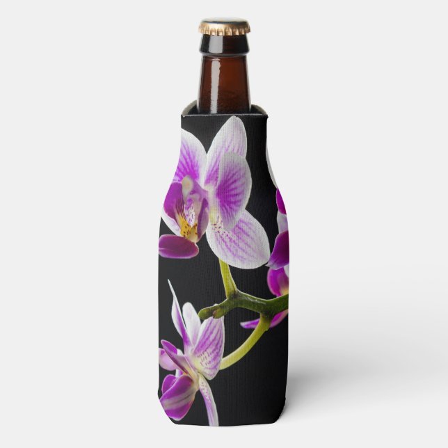 Rafraichisseur De Bouteilles Orchidée blanche et violette (Bottle Devant)