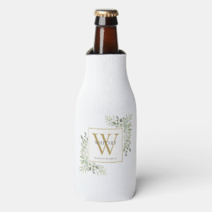 Rafraichisseur De Bouteilles Papier peint élégant monogramme doré végétation Mo