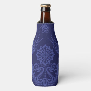 Rafraichisseur De Bouteilles Papier peint floral bleu de luxe de damassé
