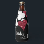 Rafraichisseur De Bouteilles Parties scintillant rouge noir Vegas Bridesmaid Gl<br><div class="desc">Classez ce long cou avec une "Bridesmaid" entièrement personnalisée et peut refroidir avec un nuage de costumes de carte en parties scintillant rouge brillant et blanc avec le texte personnalisé pour le nom de la demoiselle d'honneur. Réunissez les filles pour célébrer la mariée pour être avec un week-end à Las...</div>
