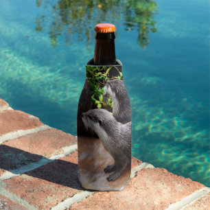 Rafraichisseur De Bouteilles **"Patience au bord de l'eau : deux petites loutre