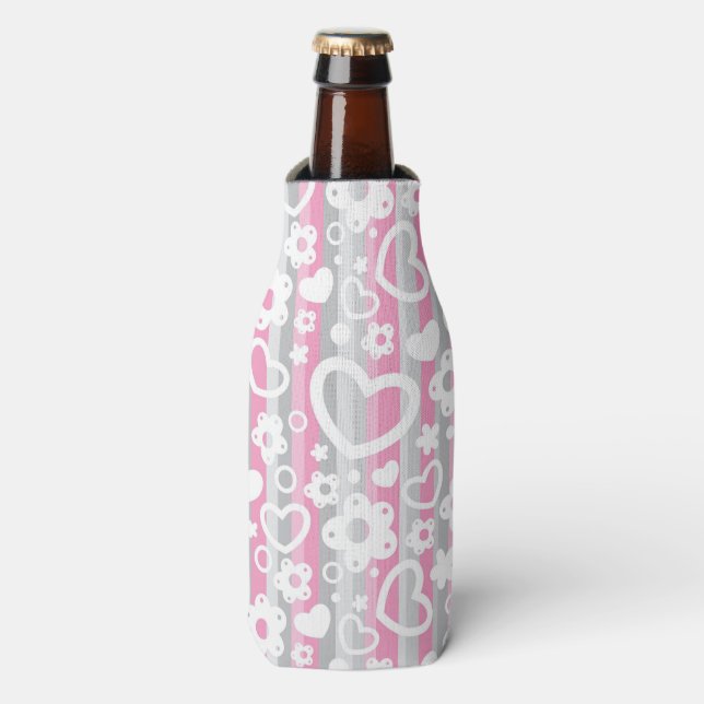 Rafraichisseur De Bouteilles Pattern with Hearts and Flowers (Bottle Devant)
