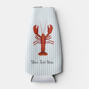 Rafraichisseur De Bouteilles Peinture de homard personnalisée rayure bleue côti