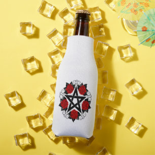 Rafraichisseur De Bouteilles Pentagramme aux roses rouges