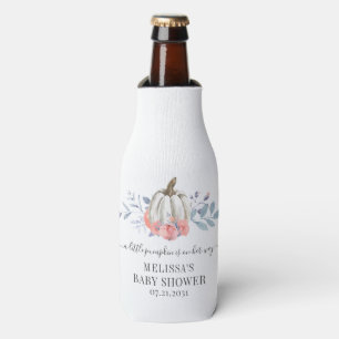 Rafraichisseur De Bouteilles Petit Citrouille Blanche Fleurs Roses Botaniques