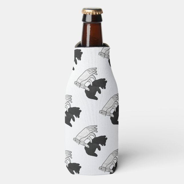 Rafraichisseur De Bouteilles Petit ours Ours Silhouette Main (Bottle Devant)