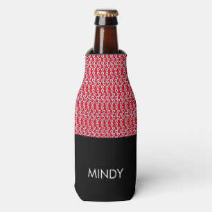 Rafraichisseur De Bouteilles Petits cœurs  motif blanc rouge noir  