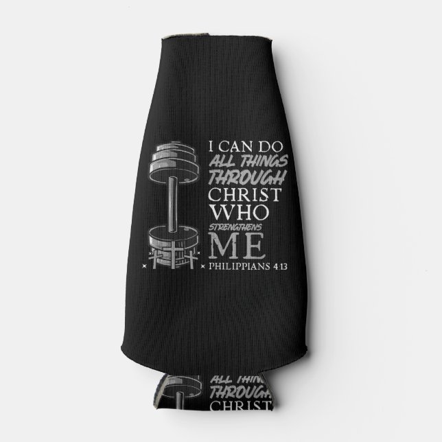 Rafraichisseur De Bouteilles Peut Faire Tout Weightlifter Gym Bible chrétienne (Devant)