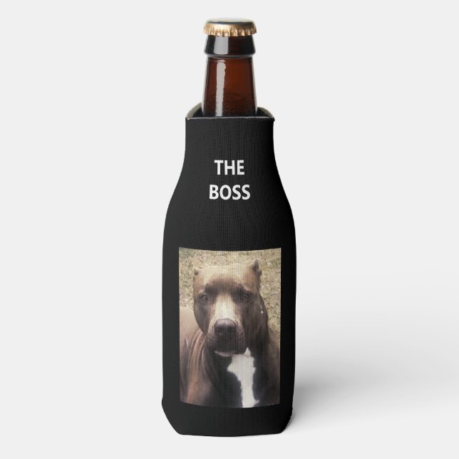 Rafraichisseur De Bouteilles Photo Pit Bull Dog Customisée (Bottle Devant)