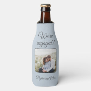 Rafraichisseur De Bouteilles Photo Soft Blue Engagement Party Nous sommes engag