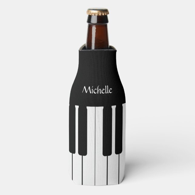 Rafraichisseur De Bouteilles Piano Keyboard Music Personnalisé (Bottle Devant)