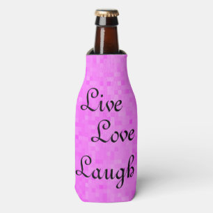 Rafraichisseur De Bouteilles Pink Live Love Rire Stubby Holder,