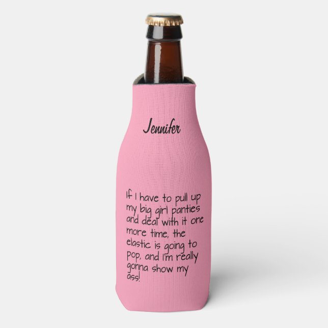 Rafraichisseur De Bouteilles Pink Met sur les culottes de grandes filles Word D (Bottle Devant)