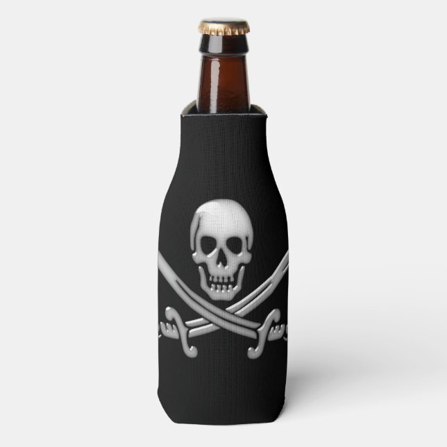 Rafraichisseur De Bouteilles Pirate Crâne et os croisés des épées (Bottle Devant)