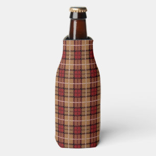 Rafraichisseur De Bouteilles Plaid de pixel en rouge et or