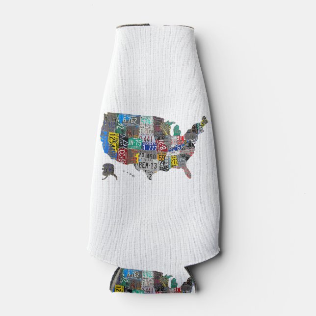 Rafraichisseur De Bouteilles Plaque de licence américaine américaine Carte amér (Devant)