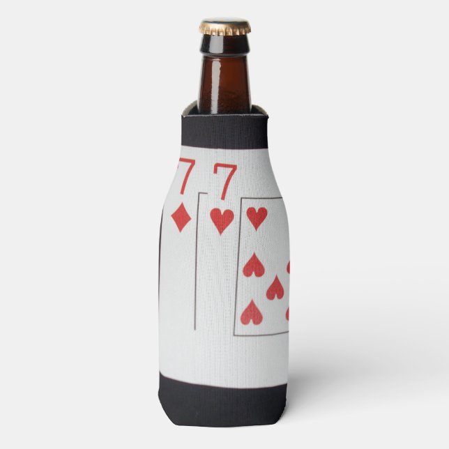 Rafraichisseur De Bouteilles Poker Cartes Poche Sevens, (Bottle Devant)