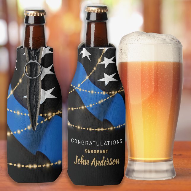 Rafraichisseur De Bouteilles Police Officier Parti de retraite Ligne Bleue Minc (Créateur téléchargé)