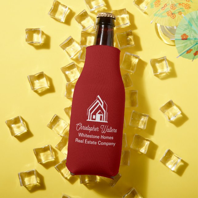 Rafraichisseur De Bouteilles Red Real Estate Company Personalized Realtor (Été in situ)