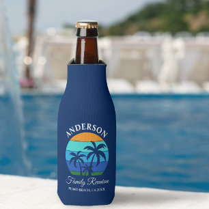 Rafraichisseur De Bouteilles Reunion Famille Summer Beach Palm Trees Bleu