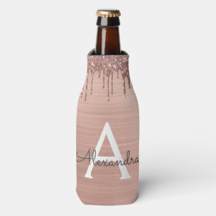 Rafraichisseur De Bouteilles Rose Gold - Parties scintillant rose pâle Nom du m