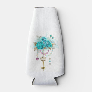 Rafraichisseur De Bouteilles Roses turquoise avec touches