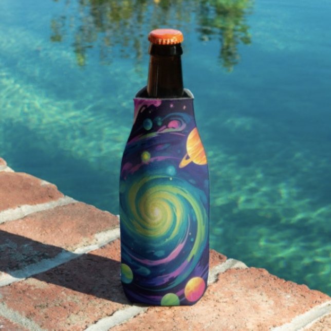 Rafraichisseur De Bouteilles Rotation planétaire  (Space Bottle Cooler - insulated bottle cooler high-density material. Made in USA.)