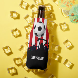 Rafraichisseur De Bouteilles Rouge et blanc barre des fans de foot et le