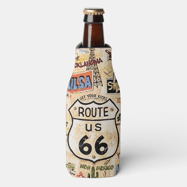 Rafraichisseur De Bouteilles "Route 66-Prenez vos coups de pied" (Bottle Devant)