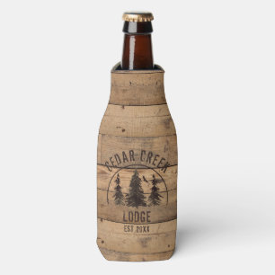 Rafraichisseur De Bouteilles Rustic Wood Forest Trees Nom de la propriété