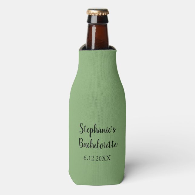 Rafraichisseur De Bouteilles Sage Green Classy Mariage Bachelorette Favoriser C (Bottle Devant)