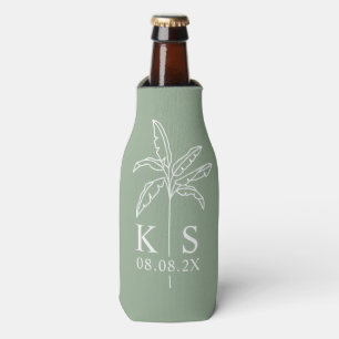 Rafraichisseur De Bouteilles Script moderne vert Bouteille de Groomsmen personn