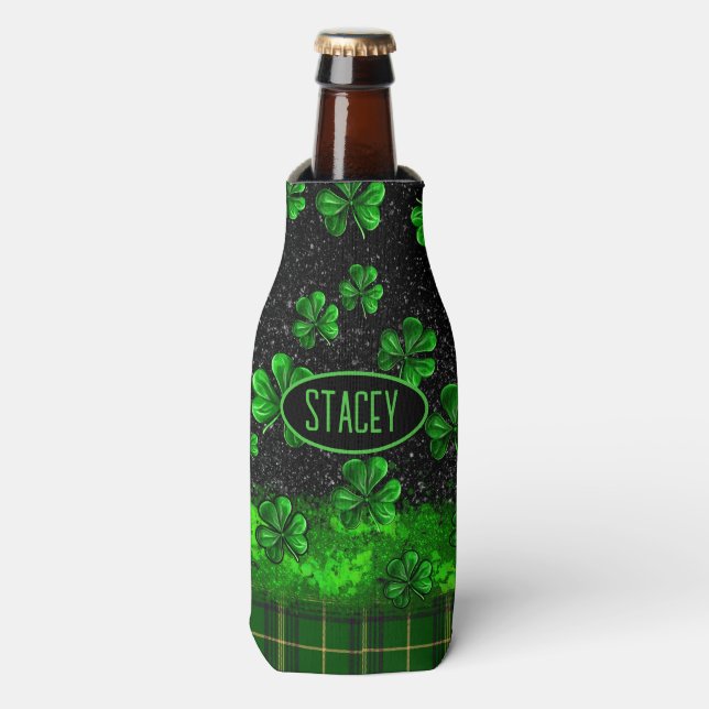 Rafraichisseur De Bouteilles Shamrock Festif Personnalisé (Bottle Devant)