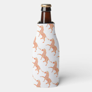 Rafraichisseur De Bouteilles Silhouette de zèbre orange et blanc