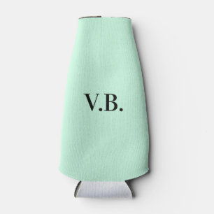 Rafraichisseur De Bouteilles Simple couleur unie ajouter nom texte monogramme  