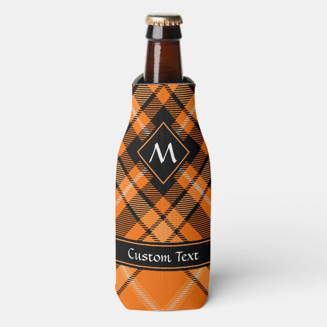 Rafraichisseur De Bouteilles Tartan orange d'Halloween (Bottle Devant)