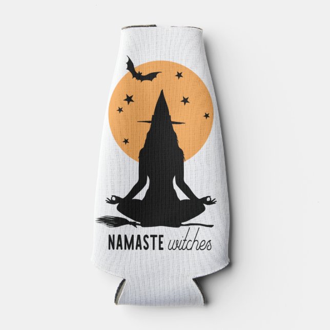 Rafraichisseur De Bouteilles Témoins de yoga d'Halloween contemporain (Devant)