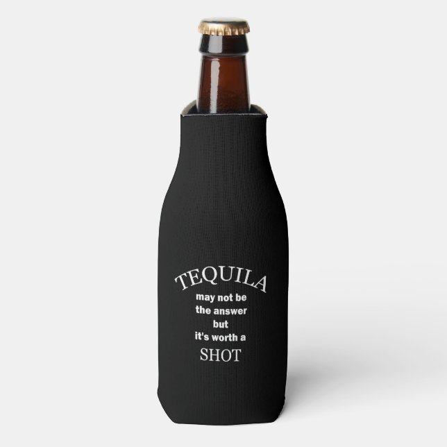 Rafraichisseur De Bouteilles Tequila vaut un coup noir (Bottle Devant)