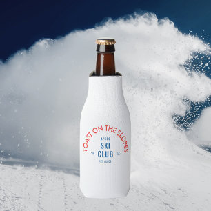Rafraichisseur De Bouteilles Toast On The Slopes Après Ski Club Rouge & Bleu