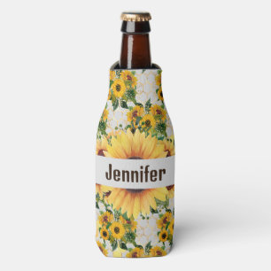 Rafraichisseur De Bouteilles Tournesol Personnaliser Nom Tall Seltzer Can Coole