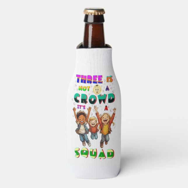 Rafraichisseur De Bouteilles Trois n'est pas une foule, c'est une équipe (Bottle Devant)