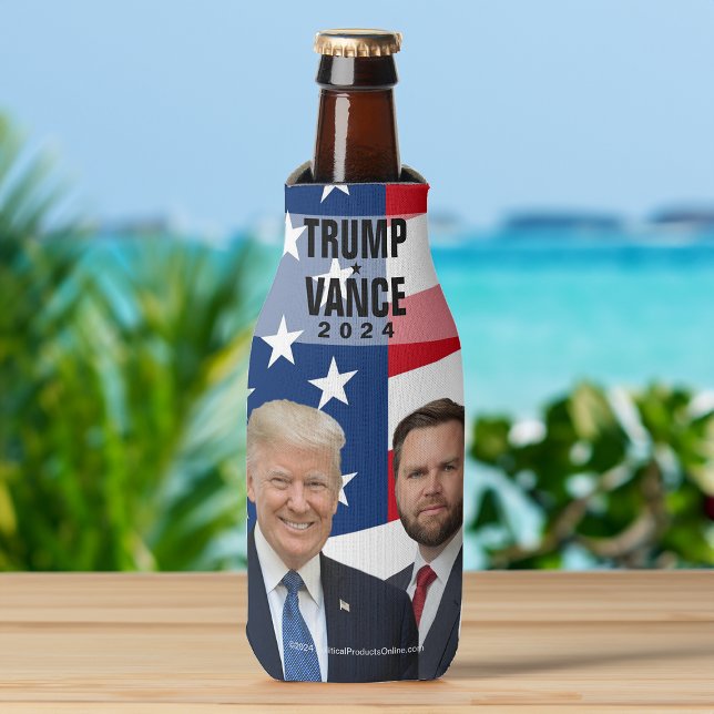 Rafraichisseur De Bouteilles Trump Vance 2024 - Drapeau américain brandissant l (trump vance 2024 insulated bottle cooler)