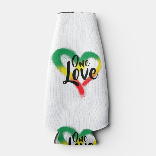 Rafraichisseur De Bouteilles Une Seule Amour Une Seule Vibration Reggae (Devant)