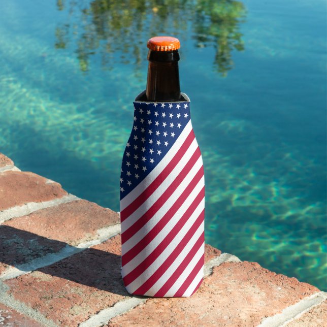 Rafraichisseur De Bouteilles USA Red Blue White Stars and Stripes Bottle Glaciè (Piscine in situ)