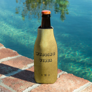 Rafraichisseur De Bouteilles Vibes Mariage métal or